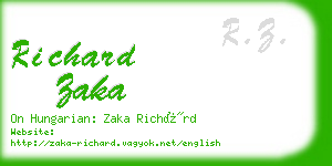 richard zaka business card